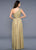 Lara Dresses - Shirred Asymmetrical High-Low Gown 32121 in Gold