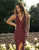 Primavera Couture - 3214 Beaded Ornate Plunging V Neck Evening Gown In Red