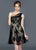 Lara Dresses - Dainty Lace Asymmetrical A-Line Dress 32140 in Black and Neutral