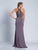 Dave & Johnny - 3214 Embellished Halter Sheath Dress in Purple