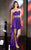 Alyce Paris - Tuck-Sculpted Sweetheart High-Low Long Evening Gown with Rhinestone Encrusted Wasitband 35502 In Purple