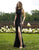 Primavera Couture - 3217 Contrast Sequined Strappy Long Gown In Black