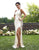 Primavera Couture - 3217 Contrast Sequined Strappy Long Gown In Nude
