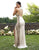 Primavera Couture - 3217 Contrast Sequined Strappy Long Gown In Nude