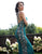 Primavera Couture - 3217 Contrast Sequined Strappy Long Gown In Blue and Green