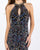 Primavera Couture - 3219 Bead Embellished Gown with Slit In Black and Multi-Color