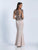 Dave & Johnny - 3220 Embellished Quarter Length Sleeve Sheath Dress in Neutral