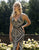 Primavera Couture - 3222 Sequined Fitted Gown with Slit In Black and Gold
