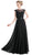 Cinderella Divine - Floral Applique with Illusion Bateau A-line-Dress