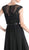 Cinderella Divine - Floral Applique with Illusion Bateau A-line-Dress
