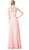 Cinderella Divine - Floral Applique with Illusion Bateau A-line-Dress