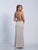 Dave & Johnny - 3223 Bedazzled Illusion High Halter Sheath Dress in Neutral