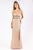 Primavera Couture - 3225 Fully Sequined Plunging V Neck Gown In Pink