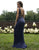 Primavera Couture - 3225 Fully Sequined Plunging V Neck Gown In Blue