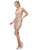 Dancing Queen - 3225 Embellished Plunging V-neck Fitted Dress In Pink