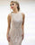 Primavera Couture - 3227 Jewel Neck Intricate Beaded Sheath Gown In Neutral