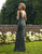 Primavera Couture - 3228 Embellished Plunging V-neck Sheath Dress In Green