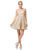 Dancing Queen - 3229 Embellished Sweetheart A-line Dress In Gold