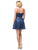Dancing Queen - 3229 Embellished Sweetheart A-line Dress In Blue