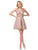 Dancing Queen - 3230 Embellished Deep V-neck A-line Dress In Pink