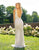 Primavera Couture - Intricately Bedazzled Plunging Sheath Dress 3232  In White and Silver