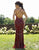 Primavera Couture - 3233 Embellished Vneck Sheath Dress With Open Back In Red