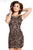 Shail K - Boat Neck Beaded Sequin Short Silk Party Dress 3234  In Brown and Gold