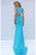 Sherri Hill - 32340 Sexy Winter Formal Jersey High Slit Dress In Blue