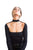 Donna Mizani - Long Sleeve Cut Out Mock Top in Black in Black