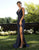 Primavera Couture - 3237 Embellished Plunging V-neck Trumpet Dress In Blue
