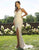 Primavera Couture - 3237 Embellished Plunging V-neck Trumpet Dress In Neutral