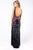 Primavera Couture - 3238 Floral Embellished V-neck Sheath Dress In Black and Multi-Color