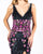 Primavera Couture - 3238 Floral Embellished V-neck Sheath Dress In Black and Multi-Color