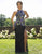 Primavera Couture - 3240 Sequined Halter Sheath Dress With Train In Black and Multi-Color