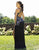 Primavera Couture - 3240 Sequined Halter Sheath Dress With Train In Black and Multi-Color