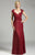 Lara Dresses - Cap Sleeves Beaded Lace Sweetheart Gown 32419 in Red