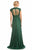 Lara Dresses - Cap Sleeves Beaded Lace Sweetheart Gown 32419 in Green