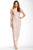 Sue Wong - Intricate Floral Lace Sheath Dress N2179 in Pink