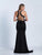 Dave & Johnny - 3247 Two Piece Halter Strappy Back Dress in Black