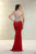 Xtreme Prom 32503 Lavishly Beaded Sheer Jersey Gown in Claret