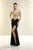 Xtreme Prom - Strapless with Gold Embellishment Gown 32506 in Black and Gold