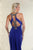 Xtreme Prom - Bejeweled Scoop Neckline Sheath Gown 32513 in Blue