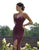 Primavera Couture - 3253 Lattice Textured Strappy Sheath Gown In Red