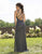 Primavera Couture - 3253 Lattice Textured Strappy Sheath Gown In Gray and Silver