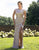 Primavera Couture - 3254 Cowl Back Cap Sleeve Sequined Gown In Neutral