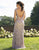 Primavera Couture - 3254 Cowl Back Cap Sleeve Sequined Gown In Neutral