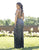 Primavera Couture - 3255 Multicolored Sequined V-neck Sheath Dress In Black and Multi-Color