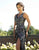 Primavera Couture - 3255 Multicolored Sequined V-neck Sheath Dress In Black and Multi-Color
