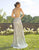Primavera Couture - 3255 Multicolored Sequined V-neck Sheath Dress In Neutral and Multi-Color