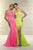 Xtreme Prom - Illusion and Sequin Embellished Gown 32562 in Pink and Yellow